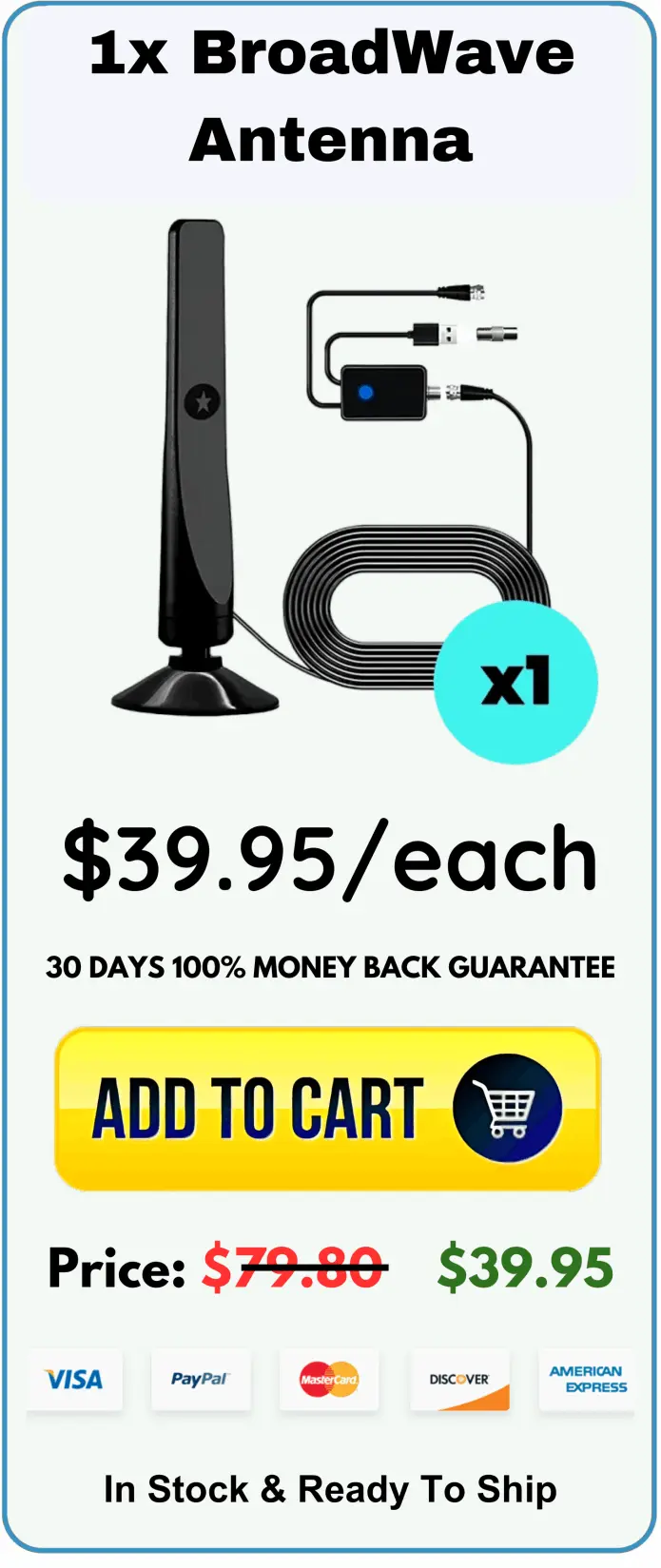 1 broadwave antenna price